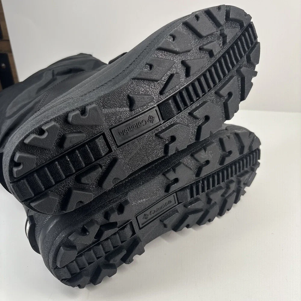 Columbia Powderbug Forty Youth US 7 Black Waterproof Winter Snow Boots Insulated